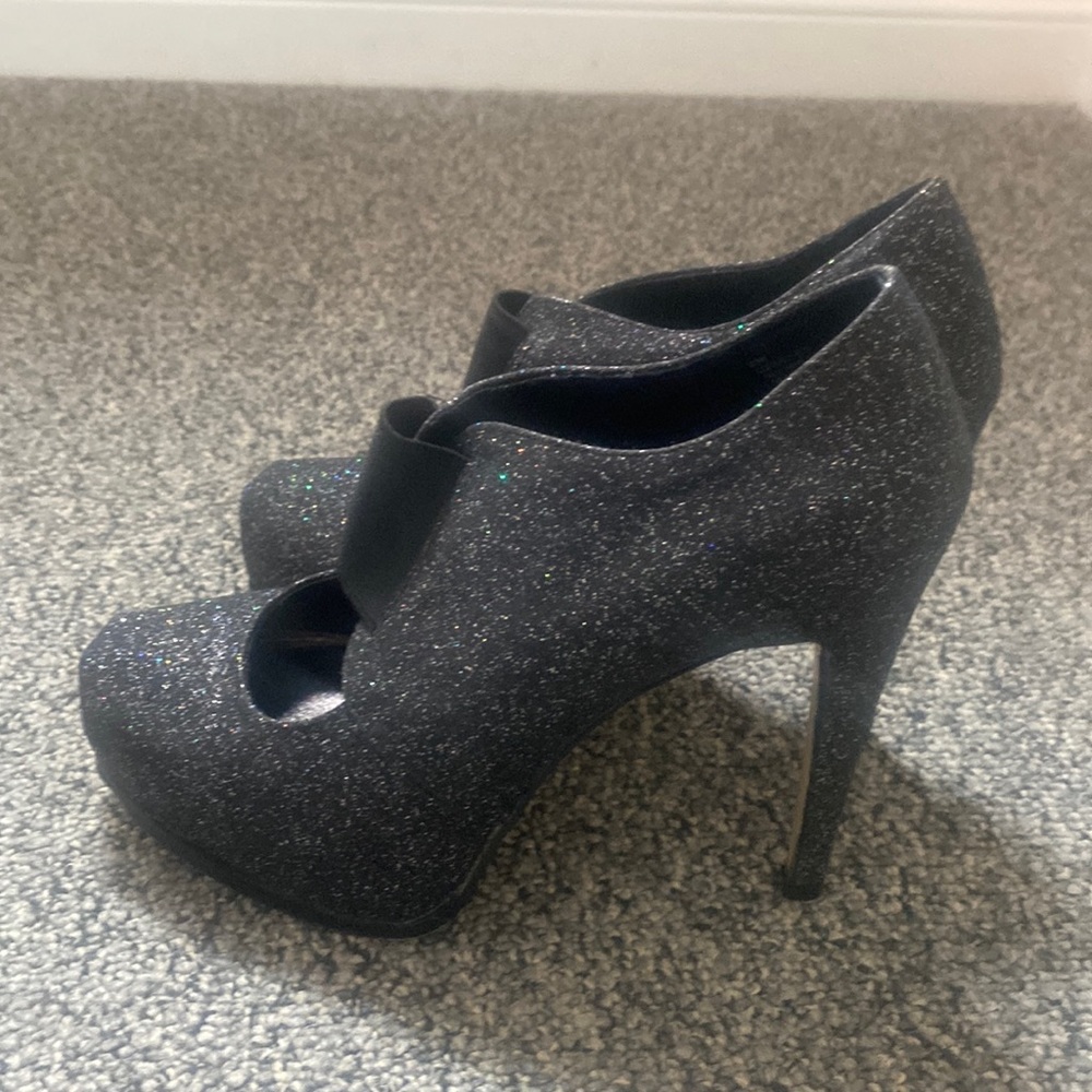 Sparkly black heels